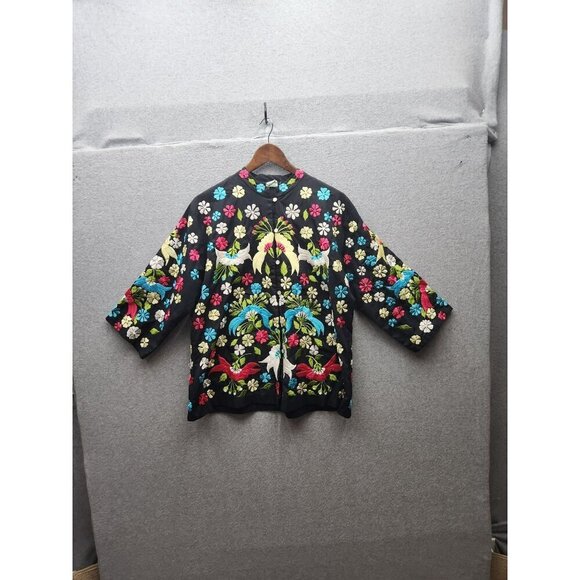 Caro Of Honolulu Jackets & Blazers - Vintage Caro Of Honolulu Embroidered Jacket Size 14